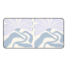 Purple Abstract Floral Desk Mat